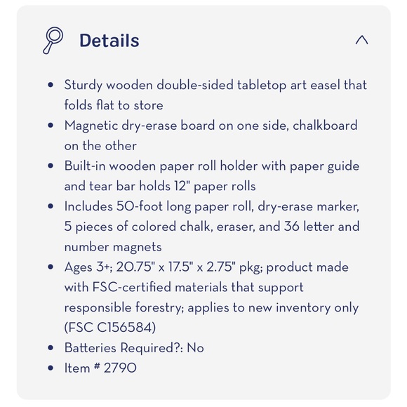 NIB Melissa & Doug Tabletop Easel for ages 3+ - Picture 5 of 6